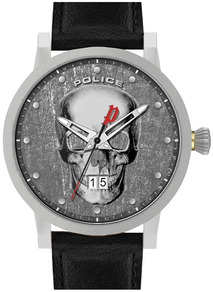 Police Herrklocka PL15404JS.57 Collin Grå/Läder Ø42.5 mm - Police