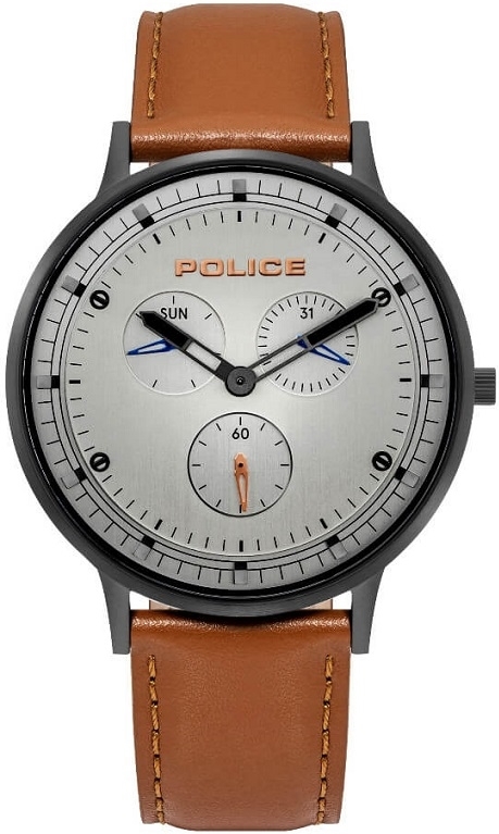 Police Herrklocka PL15968JSB.04 Silverfärgad/Läder Ø42 mm - Police