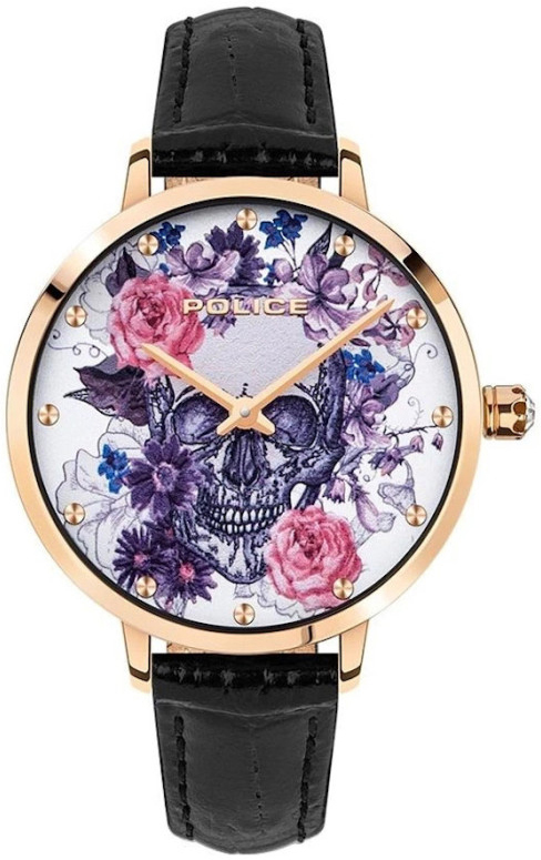 Police Damklocka PL16032MSR.01 Miona Vit/Läder Ø36 mm - Police