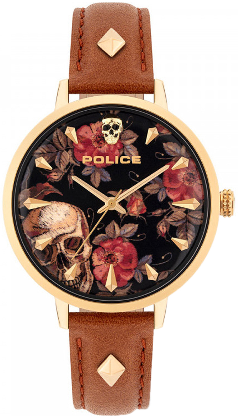 Police Damklocka PL16034MSG.02 Miona Svart/Gulguldtonat stål Ø36 mm - Police