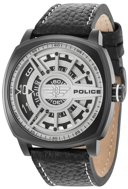 Police Herrklocka R1451290002 Speed Head Vit/Läder Ø49 mm - Police