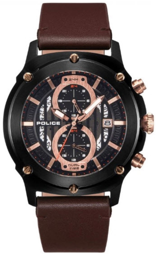 Police Herrklocka R1451324001 Svart/Läder Ø46 mm - Police