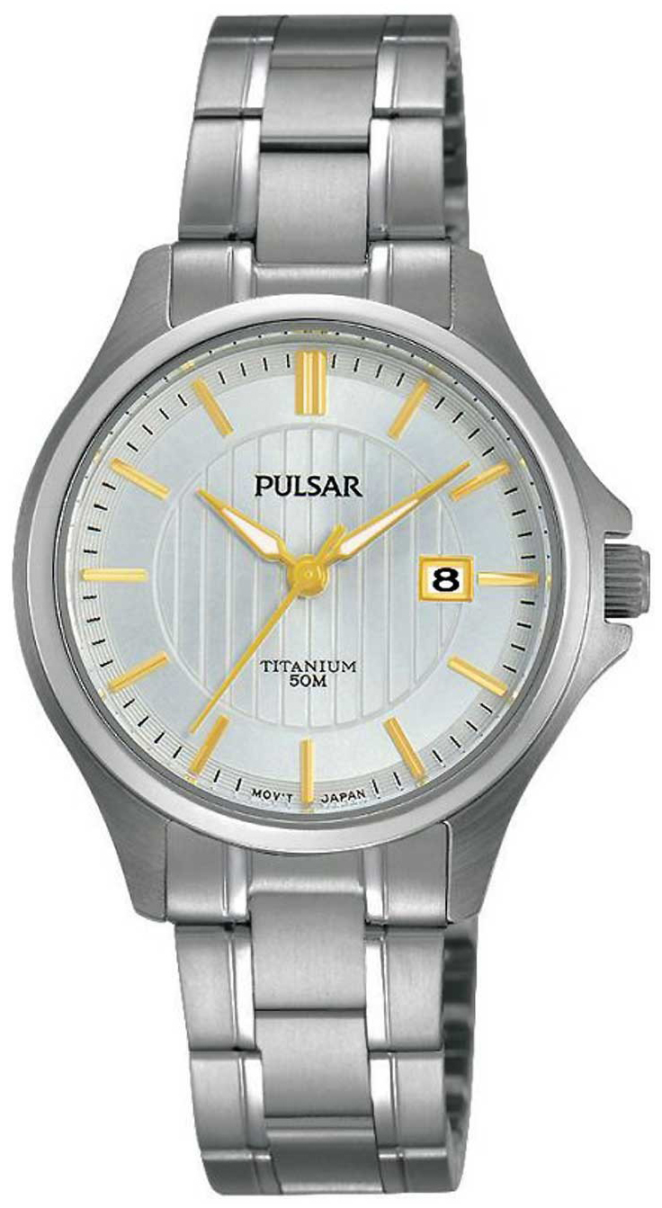Pulsar Dress Damklocka PH7435X1 Silverfärgad/Titan Ø30 mm - Pulsar