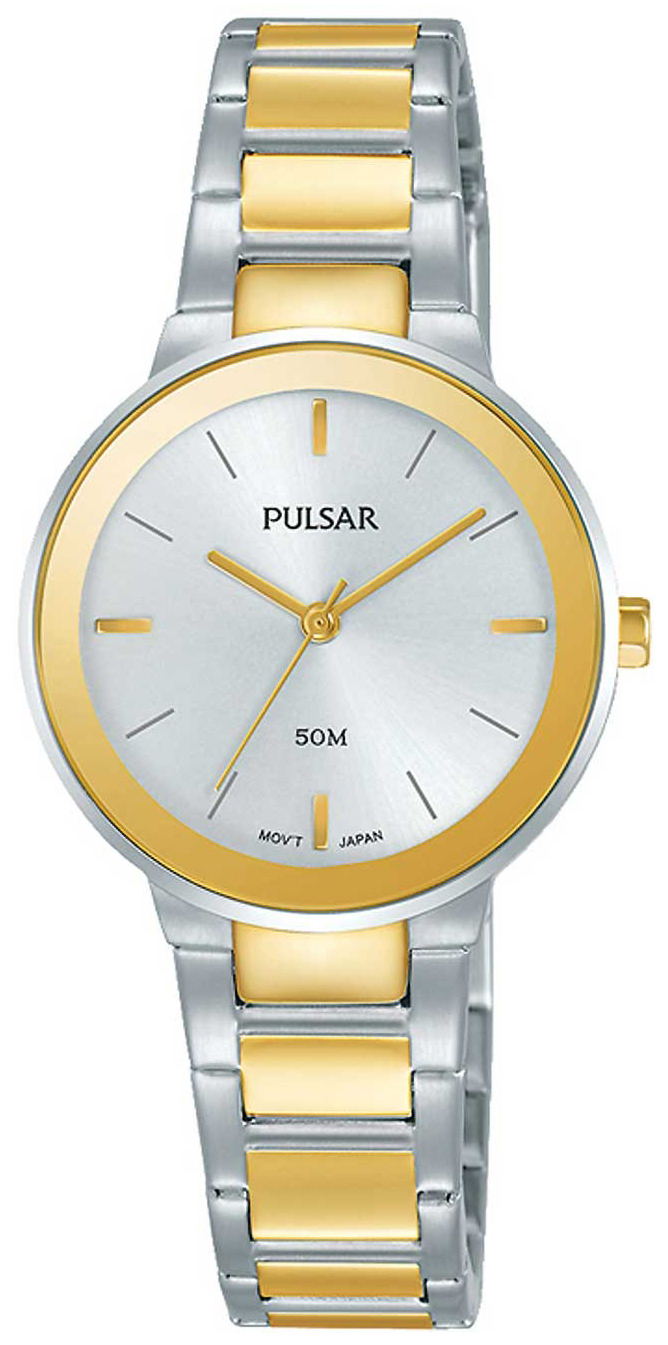 Pulsar Dress Damklocka PH8284X1 Silverfärgad/Gulguldtonat stål Ø28 mm - Pulsar