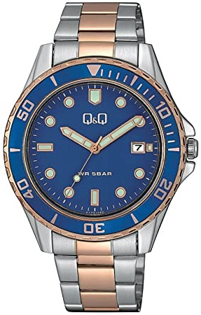 Q&Q Herrklocka A172J422Y Classic Blå/Stål Ø43 mm - Q&Q