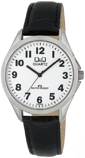 Q&Q Herrklocka C192J304Y Classic Vit/Läder Ø38 mm - Q&Q