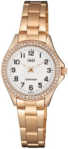 Q&Q Damklocka C223J014Y Classic Vit/Roséguldstonat stål Ø30 mm - Q&Q