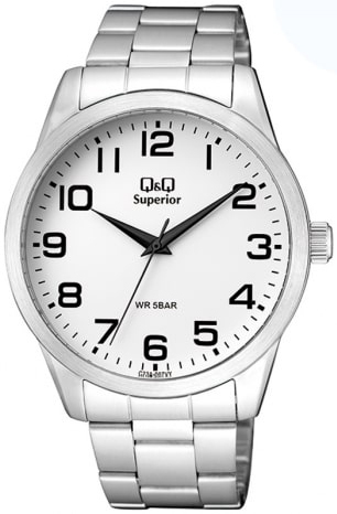 Q&Q Herrklocka C23A-007VY Classic Vit/Stål Ø44 mm - Q&Q