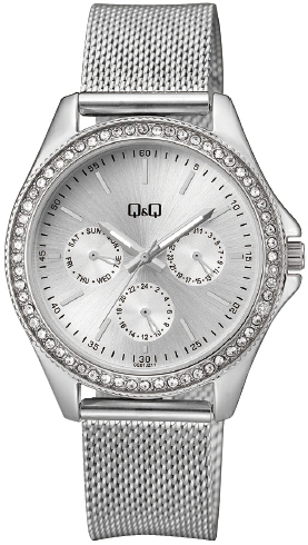 Q&Q Damklocka CE01J211Y Classic Silverfärgad/Stål Ø38 mm - Q&Q