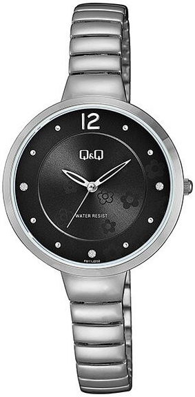 Q&Q Damklocka F611J202Y Classic Svart/Stål Ø34 mm