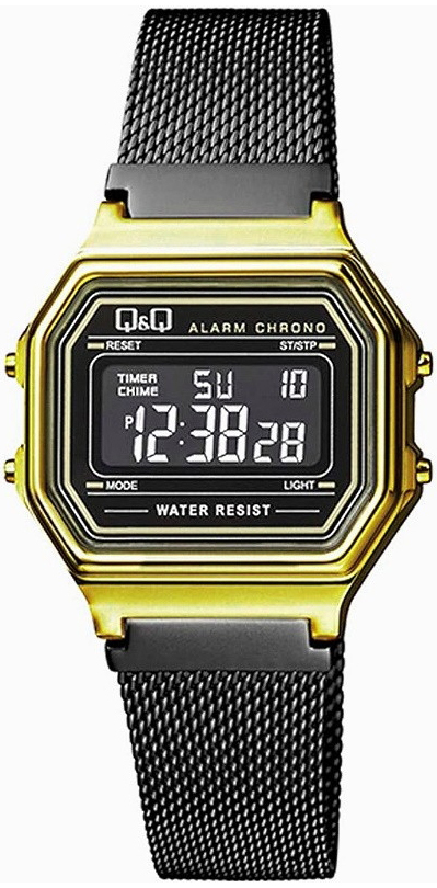 Q&Q Damklocka M173J028Y Classic LCD/Stål Ø34 mm