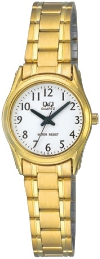 Q&Q Damklocka Q595J004Y Classic Vit/Gulguldtonat stål Ø26 mm - Q&Q