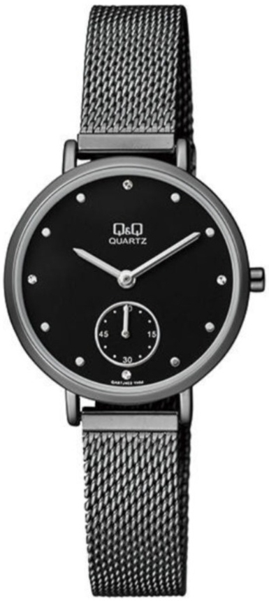 Q&Q Damklocka QA97J402Y Classic Svart/Stål Ø30 mm