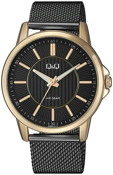 Q&Q Herrklocka QB66J412Y Classic Svart/Stål Ø44 mm - Q&Q