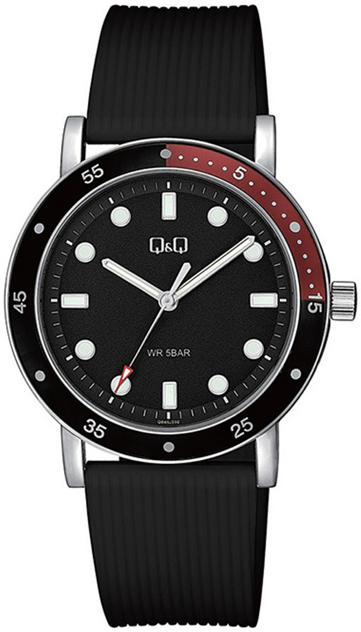 Q&Q Damklocka QB85J302Y Classic Svart/Gummi Ø38 mm