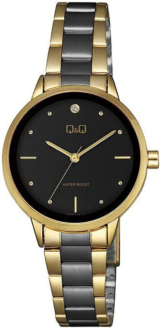 Q&Q Damklocka QB97J412Y Classic Svart/Stål Ø32 mm