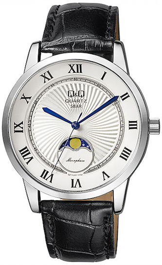 Q&Q Herrklocka QZ10J307Y Classic Vit/Läder Ø40 mm - Q&Q