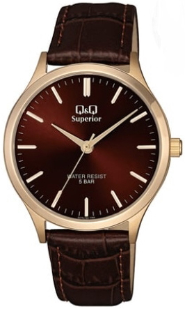 Q&Q Herrklocka S278J102Y Classic Röd/Läder Ø40 mm - Q&Q