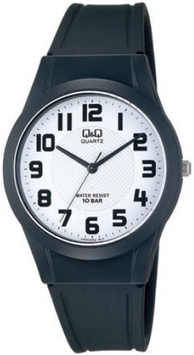 Q&Q Herrklocka VQ50J002Y Classic Vit/Gummi &Oslash;40 mm