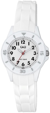 Q&Q Damklocka VS66J002Y Classic Vit/Gummi Ø30 mm - Q&Q
