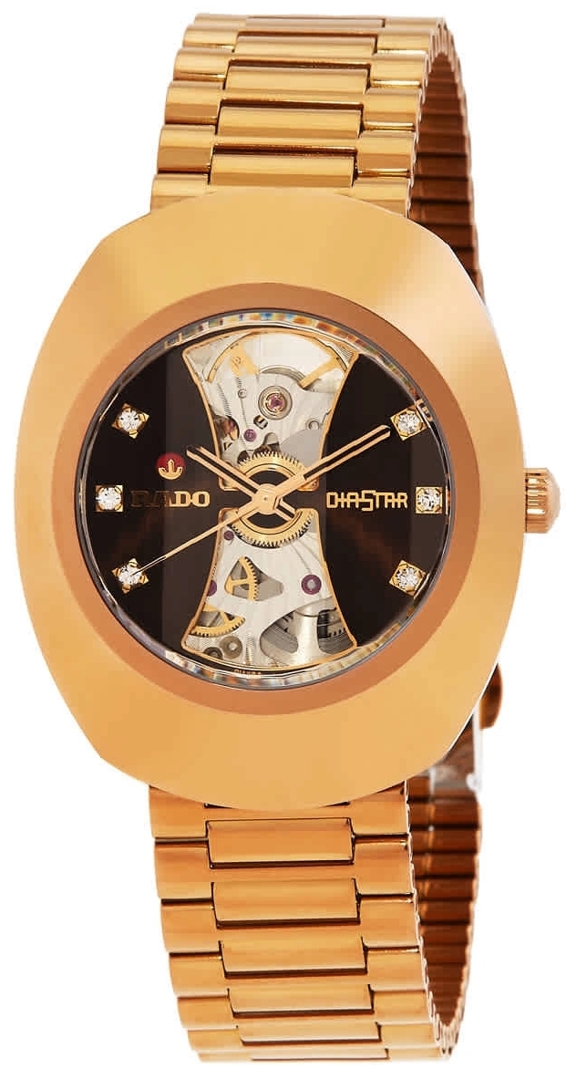 Rado R12065303 Diastar Brun/Roséguldstonat stål Ø35 mm - Rado