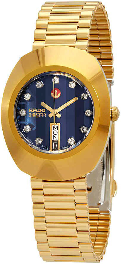 Rado Herrklocka R12413523 Diastar Original Blå/Gulguldtonat stål - Rado
