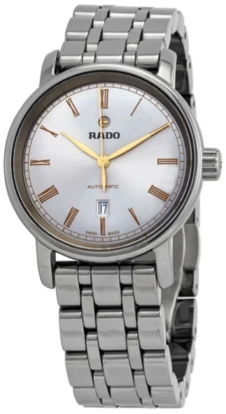 Rado Damklocka R14026102 Diamaster Silverfärgad/Keramik Ø33 mm - Rado