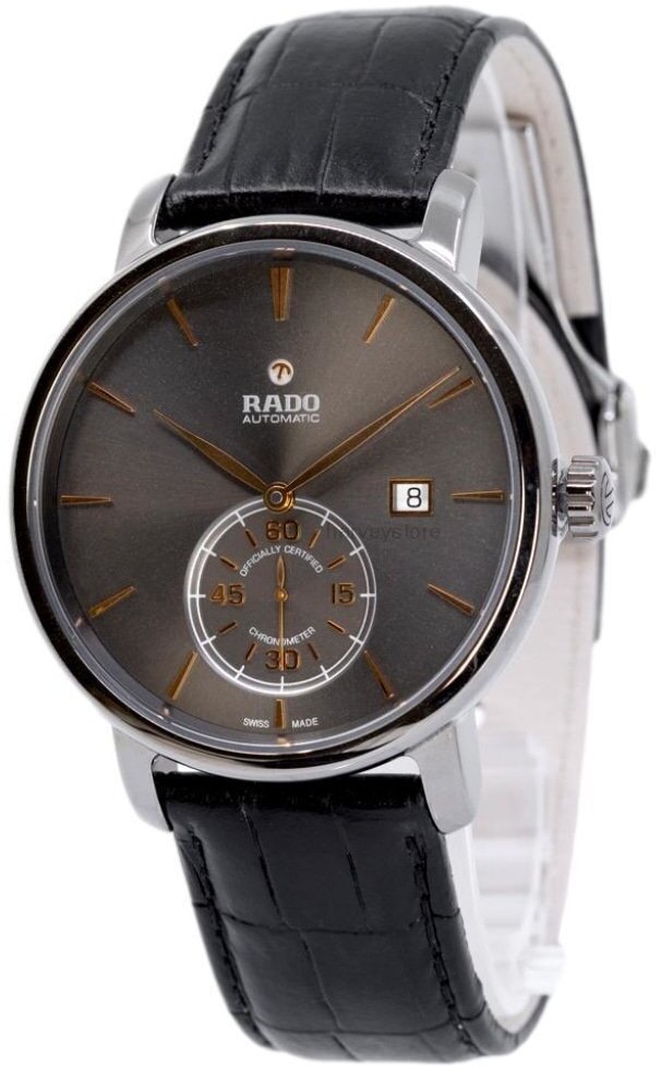 Rado Herrklocka R14053106 Diamaster Grå/Läder Ø38 mm - Rado