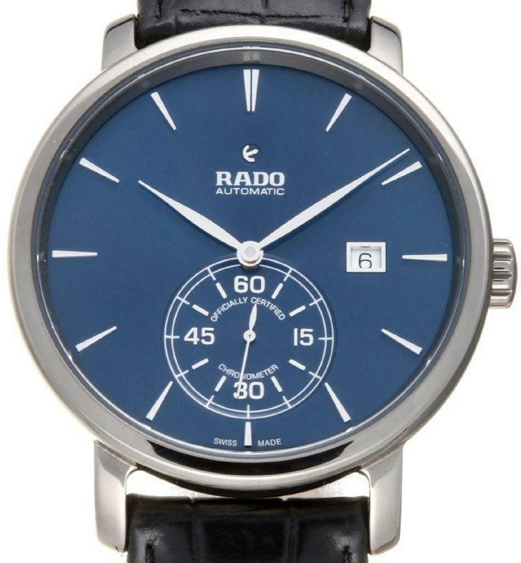 Rado Herrklocka R14053206 Diamaster Blå/Läder Ø38 mm - Rado