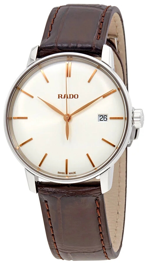 Rado R22864025 Coupole Silverfärgad/Läder Ø38 mm - Rado