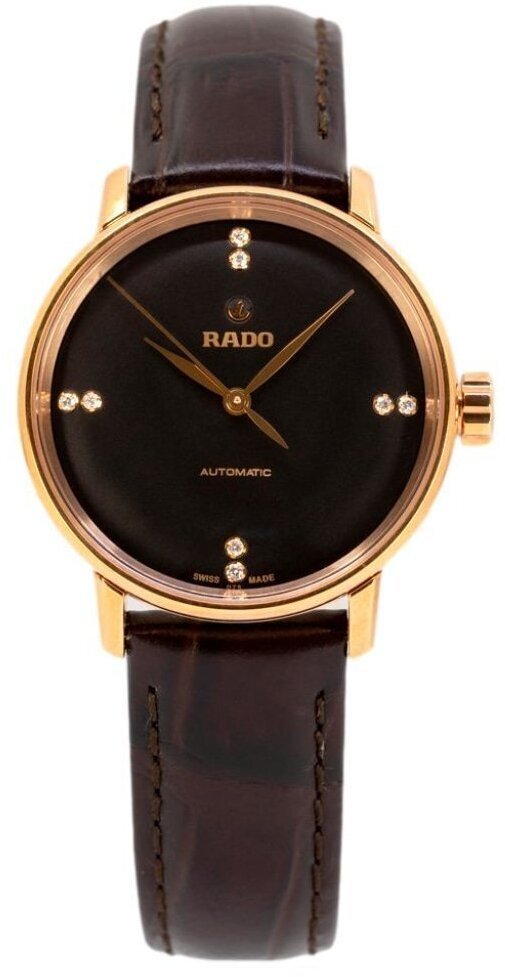 Rado Damklocka R22865755 Coupole Svart/Läder Ø32 mm - Rado