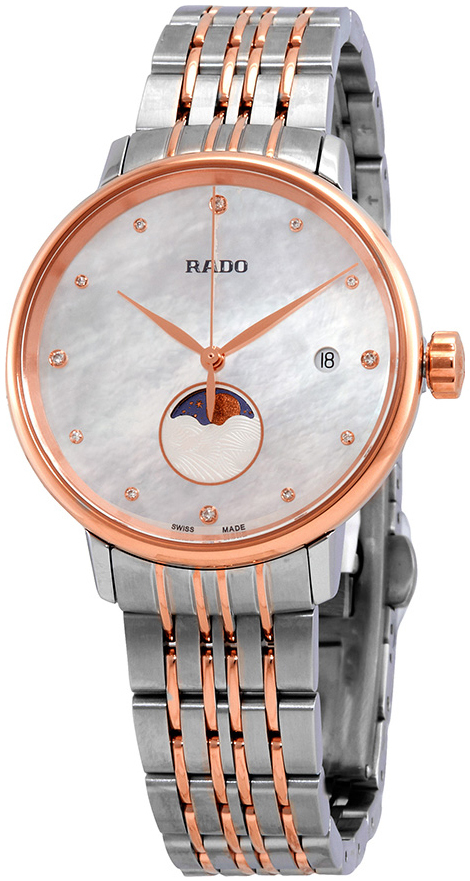 Rado Damklocka R22883923 Coupole Vit/Roséguldstonat stål Ø34 mm - Rado