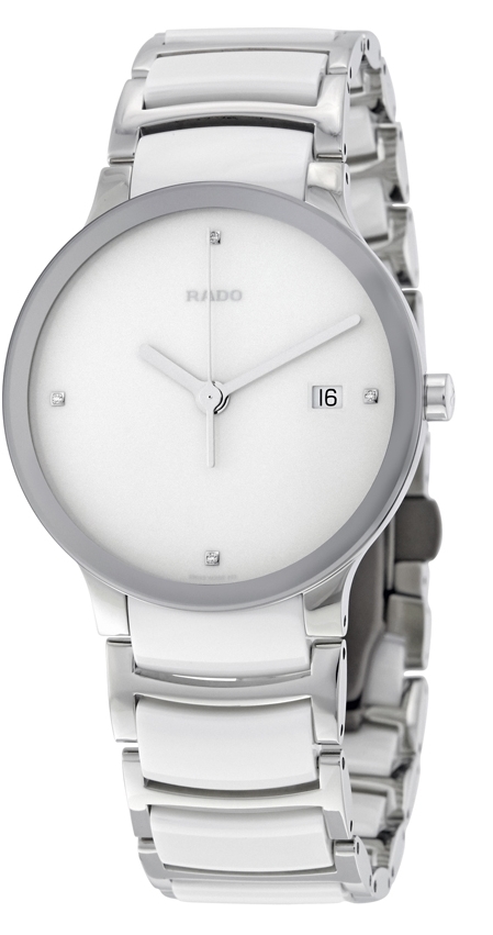 Rado Damklocka R30927722 Centrix Silverf&auml;rgad/Keramik &Oslash;38 mm