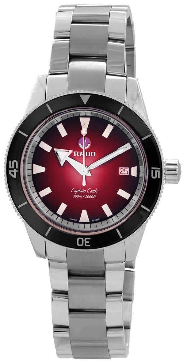 Rado Herrklocka R32105353 Captain Cook Röd/Stål Ø42 mm - Rado