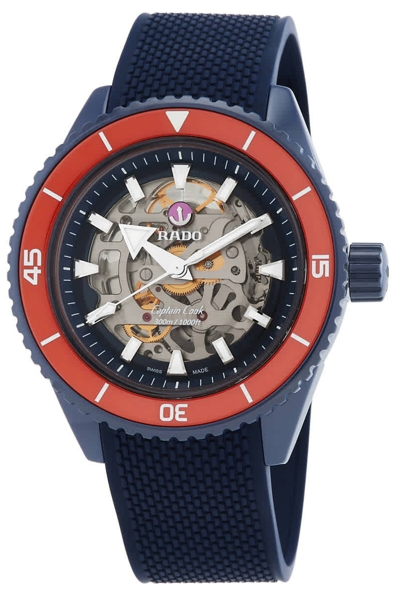 Rado Herrklocka R32152209 Captain Cook Skelettskuren/Gummi Ø43 mm - Rado