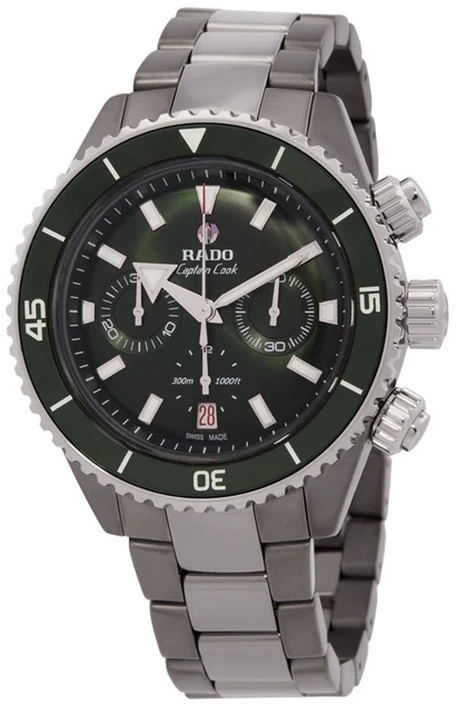Rado Herrklocka R32189313 Captain Cook Gr&ouml;n/Keramik &Oslash;43 mm