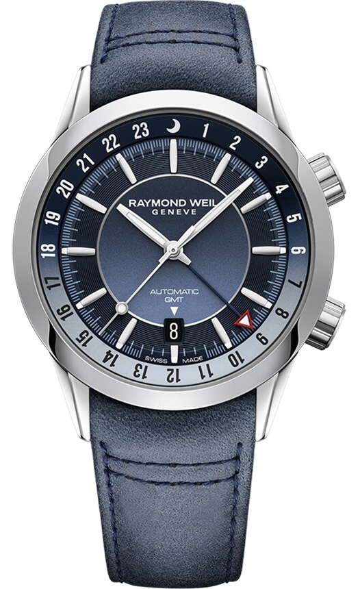 Raymond Weil Herrklocka 2761-STC-50001 Freelancer Blå/Läder Ø40.5 - Raymond Weil