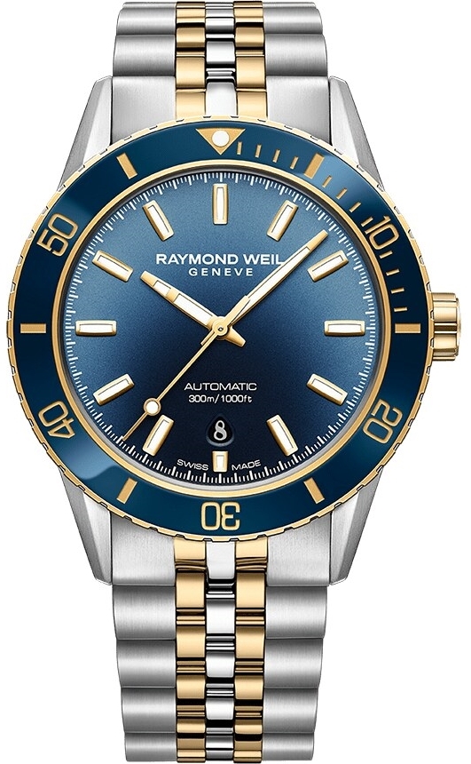 Raymond Weil Herrklocka 2775-SP3-50051 Freelancer Blå/Gulguldtonat - Raymond Weil