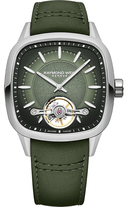 Raymond Weil Herrklocka 2790-STC-52051 Freelancer Grön/Läder 40x40 - Raymond Weil