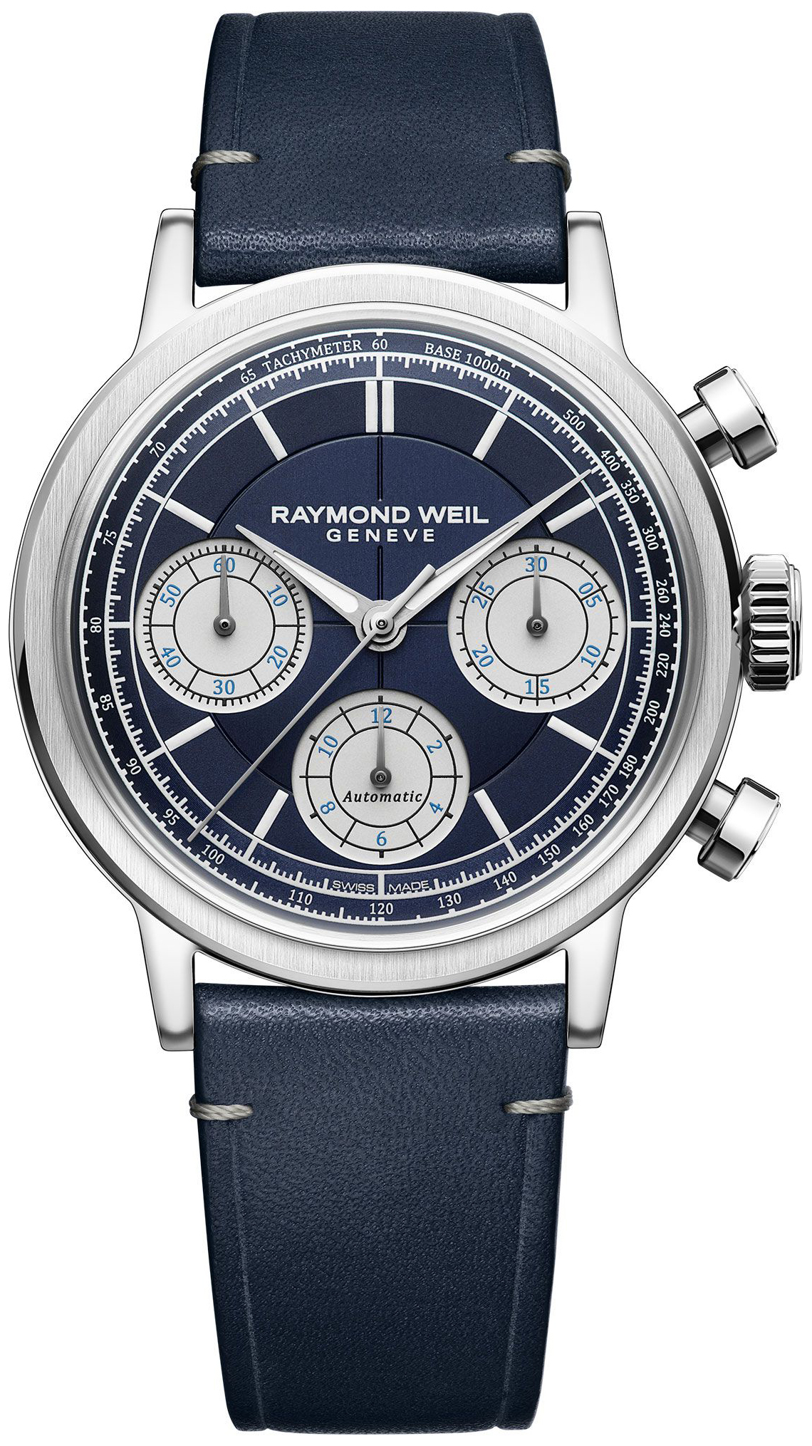 Raymond Weil Herrklocka 7765-STC-50651 Millesime Bl&aring;/L&auml;der &Oslash;39 mm