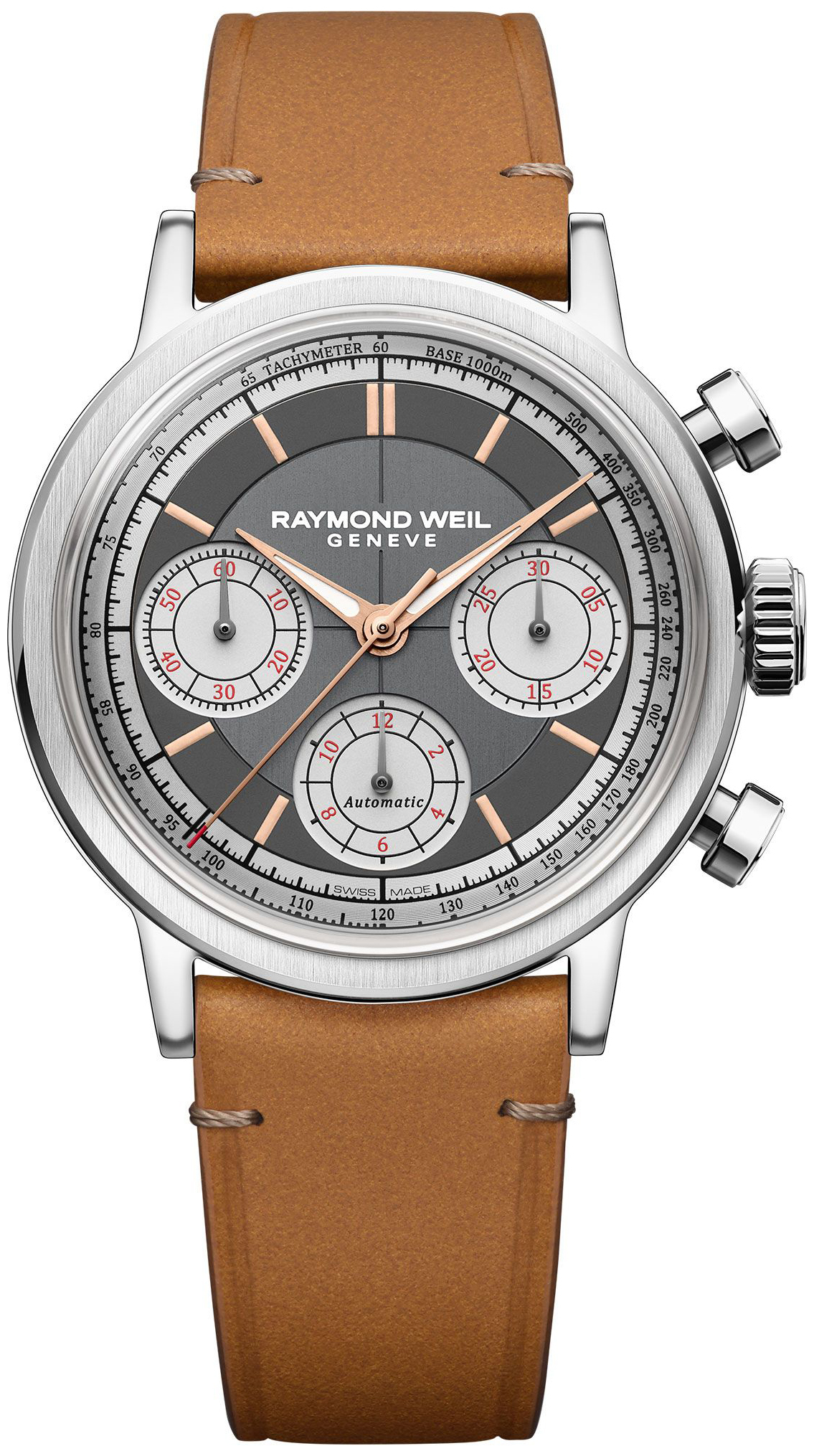 Raymond Weil Herrklocka 7765-STC-60651 Millesime Gr&aring;/L&auml;der &Oslash;39 mm