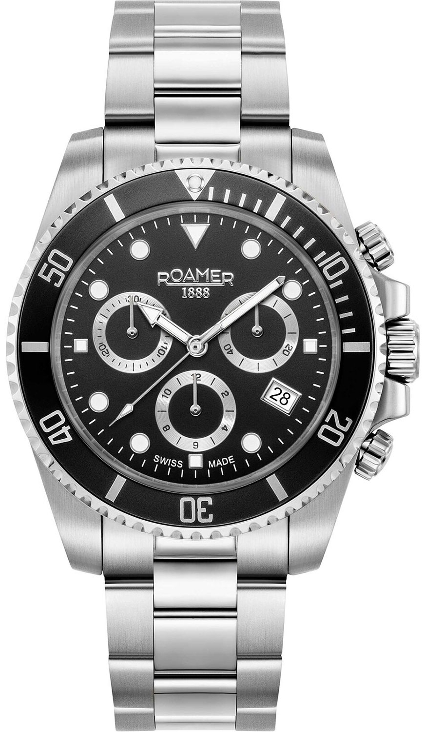 Roamer Monza Herrklocka 851837-41-55-20 Deep Sea 100 Svart/Stål Ø41 - Roamer Monza