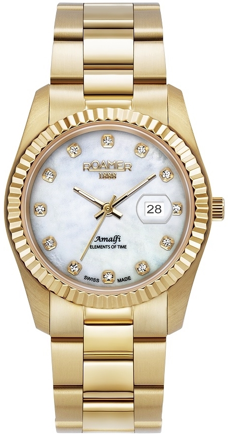 Roamer Monza Damklocka 852844-48-89-20 Amalfi Grå/Gulguldtonat stål - Roamer Monza