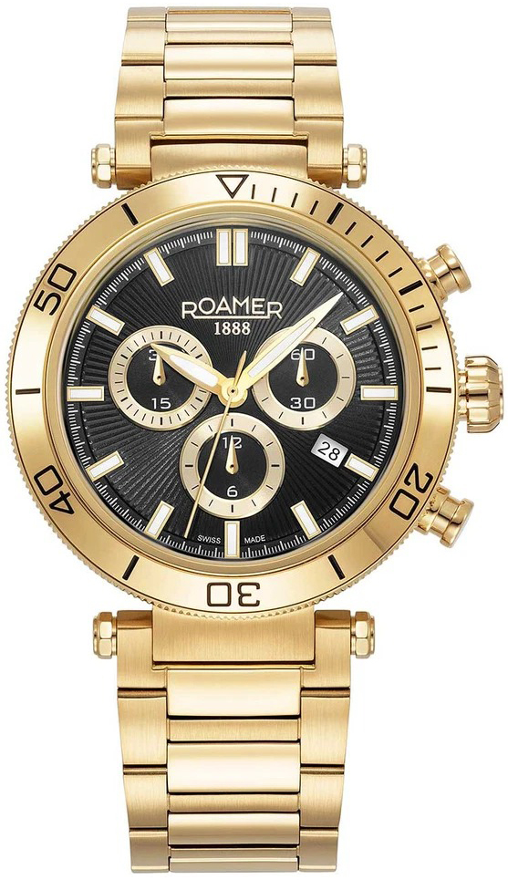 Roamer Monza Herrklocka 994837-48-85-20 Toscana Svart/Gulguldtonat - Roamer Monza