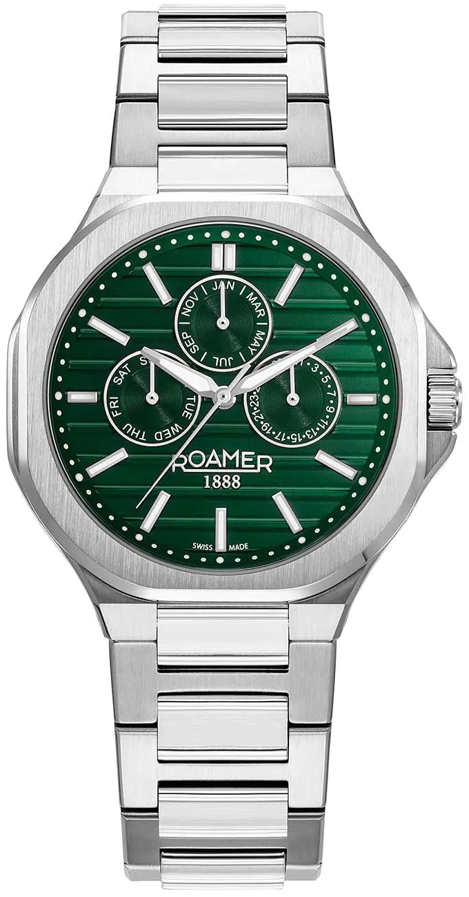 Roamer Monza Herrklocka 995989-41-75-20 Spirit Of Time Grön/Stål - Roamer Monza