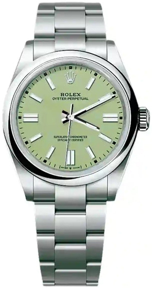Rolex Damklocka 124200-0006 Oyster Perpetual 34 Gr&ouml;n/St&aring;l &Oslash;34 mm