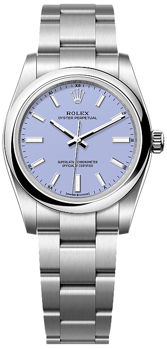 Rolex Damklocka 124200-0008 Oyster Perpetual 34 Lila/St&aring;l &Oslash;34 mm