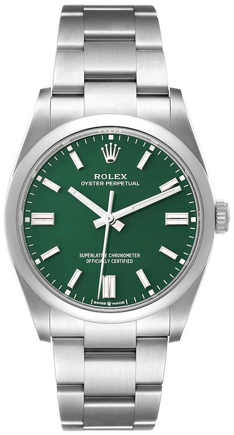 Rolex Herrklocka 126000-0005 Oyster Perpetual 36 Grön/Stål Ø36 mm - Rolex