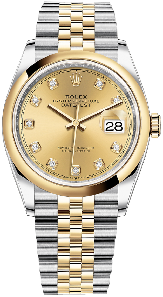 Rolex Damklocka 126203-0017 Datejust 36 Guld/18 karat gult guld Ø36