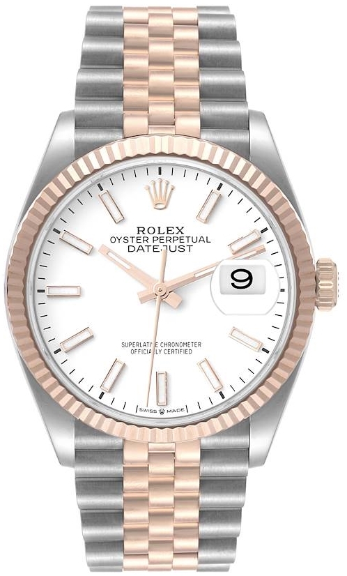 Rolex Damklocka 126231-0017 Datejust 36 Vit/18 karat roséguld Ø36 mm - Rolex